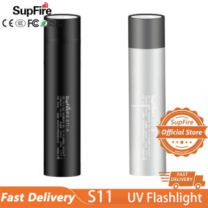 SUPERFIRE Flashlight S11-H UV Flashlight 365 Ultraviolet Woods lamp Built-in 18650 Li-ion battery USB Charging Mini Portable Pet skin detection Torch Light Jewelry Jade Fluoresce Detector Christmas gift Birthday gift