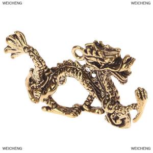 [COD] WEICHENG 1 bức tượng nhỏ hình rồng hoàng đạo bằng đồng nguyên khối đồ trang trí để bàn Tượng Quái Thú thần thoại Trung Quốc đồ thủ công trang trí phong thủy Retro tại nhà