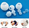 10 Keping Acuan Silikon Resin Sfera, Acuan Bentuk Bola 3D SENHAI Pelbagai Acuan Epoksi Saiz Bulat untuk Kraf DIY, Membuat Barang Kemas, Hiasan Rumah. 