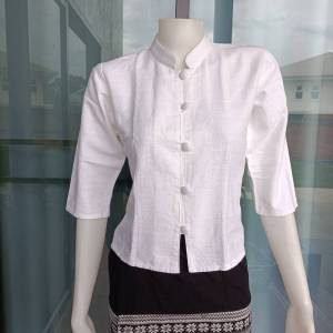 เสื้อผ้าฝ้าย ทรงจิตรดา ผ้าฝ้ายชินมัยทรงเข้ารูป