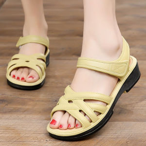 Free Shipping Trendy Sandals Simple And Stylish Non-Slip And Durable WomenS Summer Casual Shoes Chunky Heels Thick Soles Mid-Heel Square-Toe Design