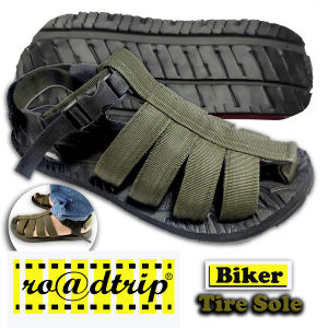Roadtrip Biker sandals Tire sole trendy Marikina sandals for men Durable quality outdoor sandals for men gawa sa gulong