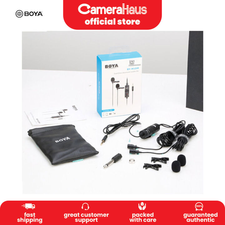 Microfono Lavalier BOYA BY-M1DM – Doppio Omnidirezionale Per Interviste E Podcast