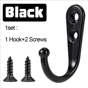 {Wholesale}10/20/30Sets Zinc Alloy Coat Hooks with Screws / Wall Mounted Heavy Duty Hanging Hangers / for Coat Towel Bags Cups / Kitchen Bathroom Storage Rack Holders