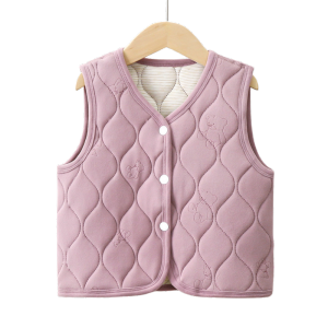 [MOD KIDS] เสื้อกั๊กผ้าฝ้ายสำหรับเด็กอบอุ่นและเย็นสบายสำหรับเด็กอายุ 3-13 ปี