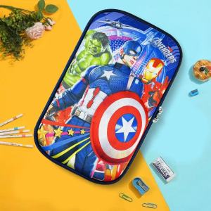 THANKS99 SHOP#9949 STYLISH PENCIL CASE FOR KIDS PVC NYLON MATERIAL STATIONERY PENCIL CASE