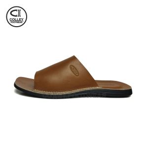COD - SANDAL KULIT / SANDAL KASUAL PRIA COLLEY / TAN (Cokelat Muda) TAN-SB1-039
