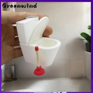 【Greenwind】 บ้านตุ๊กตาจำลองที่นั่งในห้องน้ำสไตล์วินเทจห้องน้ำตุ๊กตาห้องน้ำสีขาวบ้านตุ๊กตาขนาดเล็กของเล่นตุ๊กตา