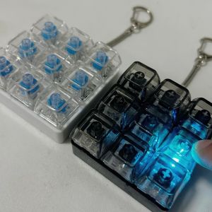 จี้คีย์บอร์ดเรืองแส 9 คีย์บอร์ด 9 คีย์บอร์ดของเล่นคีย์ ของเล่นคีย์ง DIY พวงกุญแจคีย์บอร์ด ฟิดเจ็ตคีย์เชน ความเครียดบรรเทา ไกลดความเครียด คีย์บอร์ดของเล่นคีย์