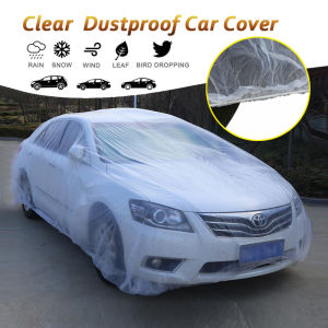 Car Body Cover Transparent PE Plastic Car Covers Dust-Proof Waterproof Size Available For Saloon Car/L - SUV/MPV Cars -AruzX70CRVAlzaBrvLivina 4.8