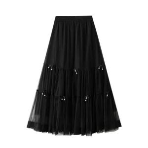 Mavin Store - Rok Panjang Ceruty Premium Terbaru 2025 Maxi Skirt Pita Coquette Viral Rok Korean Style Anggun Elegan Bawahan Wanita Muslimah Model Kekinian