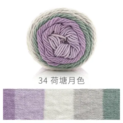 🇸🇬100g 5ply Yarn Handwoven Cotton Soft Crochet Thick Yarn For Hand Knitting Warm Sweater Scarf Hat Pillow Case