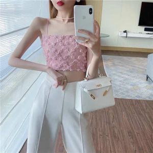[FreeshipMAX] Áo Lót Nữ Bra Hai Dây Hình Hoa Hồng Nổi Có Mút Ngực