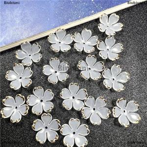 [COD] Biubiuni 50Pcs New 19Mm Acrylic Hoa Anh Đào Hoa Hạt Hoa Cánh Hoa Quyến Rũ Kết Nối Tự Làm Bông Tai Tóc Trang Sức Làm Nhựa Acessories