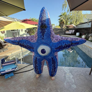Starfish Cosplay Inflatable Costume Adult Starfish Inflatable Suit Halloween Ocean Themed Makeup Ball Party Costume