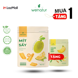 [Mua 1 tặng 1] Mít Sấy Giòn Nguyên Chất wenatur 200g (tặng 1 Chuối sấy dẻo 150g)