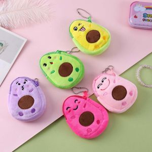 PRAYERF Fashion Mini Children Cartoon Money Pouch Kids Wallet Key Case Bags Avocado Plush Purse Small Coin bag