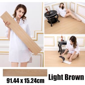 50PCS 91x15cm Floor Sticker Home Deco Stickers Waterproof Self Adhesive Vinyl Mat Flooring tile