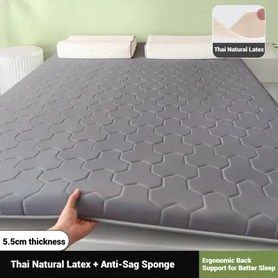 DreamHug Thailand Pure Natural Latex Mattress Single Double Household Use Soft Cushion 0.9m/1m/1.2m/1.5m/1.8m