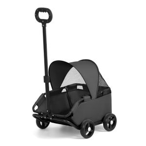 NCNC Sun Cover Foldable Pet Stroller Breathable 4 Wheels Travel Dog Pram Camper Large Capacity Pet Cart Small Medium Pet