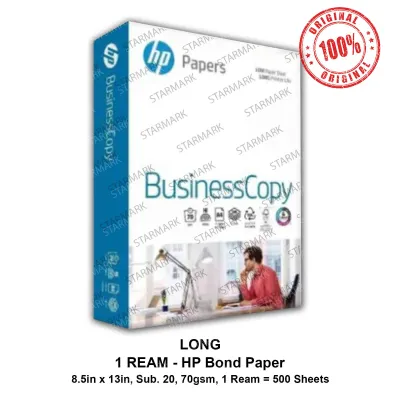 HP Bond Paper Long 70gsm Substance 20 Copy Paper Papers - Long Size 8.5inx13in - 1 Ream