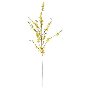 WENKEN Chiều dài 100cm. Cành hoa giả Màu vàng 12 Ngọn Cây Nĩa Trang trí bằng bình xịt hoa nhài Trang trí Chất liệu giả Cắm hoa lan Trang trí nhà cửa