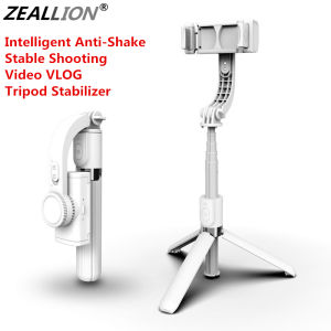 Zeallion Anti-Shake Handheld Stabilizer Selfie Stick Bluetooth Remote Control Tripod 360° Adjustable Selfie Stand Holder Vlog Live Show For iPhone Xiaomi Samsung Vivo Oppo Realme