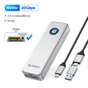 ORICO USB3.2 40Gbps M.2 NVME SSD Enclosure 8TB Large CapacityCompatible with Thunderbolt 3 4 for 2230/2242/2260/2280 NVME SSD