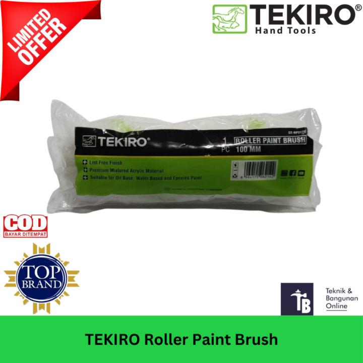 TEKIRO KUAS ROLL 4 ” (58cm) + REFILL Alat Cat 4” inch - 100% ORIGINAL ...