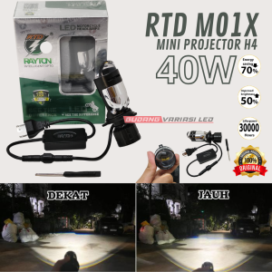RTD M01X Terbaru Lampu Led mini projector H4 cut off anti silau