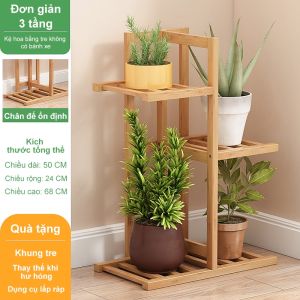 SUNNY BIERE Kệ hoa tre đa tầng Kệ hoa đứng Kệ hoa sân thượng Kệ hoa trong nhà và ngoài trời Kệ hoa