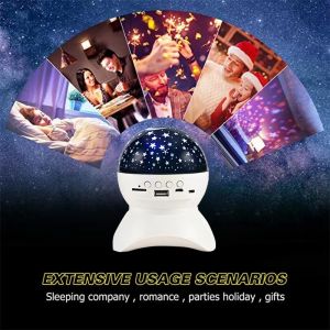 100% Original Smilee Starry Sky Night Light Party Disco Light Bluetooth Speaker Projector Lamp