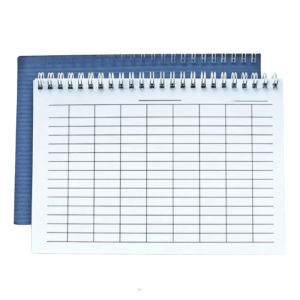 ZHAOCAIMAO Universal Line Pages Spiral Bound Notebook Blank Grid Sturdy Cover Financial Record Book Customer Information Register Vertical Layout Accounting Ledger Notebook Tracking Time