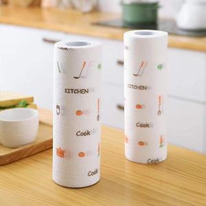 50/100 sheets/roll Disposable Kitchen Towel Oil Absorbent Paper Washable Dish Lazy Clean Rag Kitchen Tissue Kitchenware Napkins Cleaning