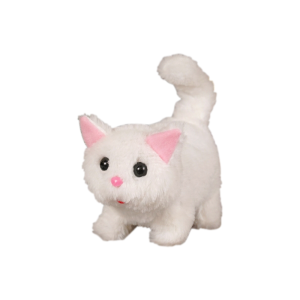 IPIE2 หัวเขย่าเขย่า ของเล่นตุ๊กตาแมว หางกระดิก ตุ๊กตาสัตว์ยัดไส้ แมวโต้ตอบการเดิน ตุ๊กตาสัตว์เลี้ยงตุ๊กตา ลูกแมวคาวาอี้ ตุ๊กตายัดไส้อิเล็กทรอนิกส์ เด็กชายเด็กหญิง