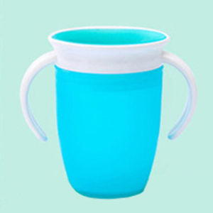 Baby Cups Baby Learning Drinking Cup 360° Magic Training Cup Anti Choking Kids Water Bottle 240ML with Double Handle