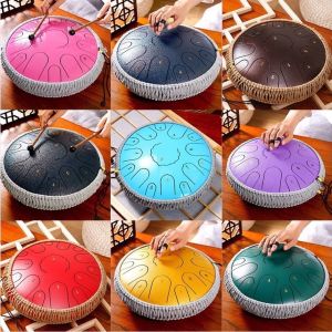 [SG Stock]Hluru-Series2-Ruyin-Ethereal Steel Tongue Drum空灵鼓/5Sizes from 6" to 14" with 10 Colors options/Musical Percussion Instrument/Kids Toy/Gift/Yoga/Relax/Meditation