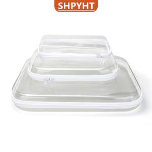 [COD] SHPYHT SPORTS 1PC Plastic Zippered Pouch Hard Bins Storage Bins Stackable Waterproof Zippered Hard Pouch Clear Hard Zipper Case