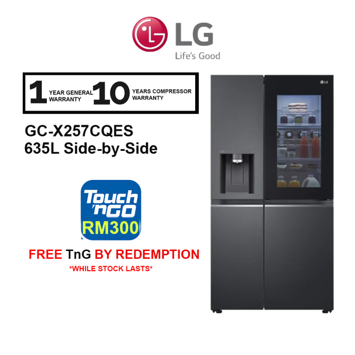 LG 635L SidebySide with InstaView & DoorinDoor GCX257CSES Inverter