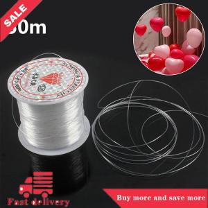 [COD] 50m Clear Nylon Invisible Thread Fishing Wire Hanging Balloons Wire Jewelry Christmas Garland Thread Birthday Party Decoration