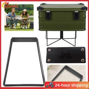 【HOSPORT】กล่องจัดระเบียบพับขาพับเหล็กกล่องเก็บของตัวยึดกล่องเก็บกลางแจ้งชั้นวางสำหรับการตกปลาปิกนิกกลางแจ้ง