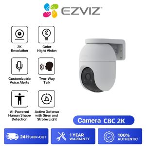 EZVIZ C8C 2k+ 4MP CCTV Outdoor Camera 2way Talk Color Night Vision Waterproof Active Defense 360°Pan