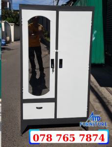 Tủ sắt quần áo 2 3 cánh đựng đồ sinh viên- tủ sắt giá rẻ phòng trọ freeship hcm