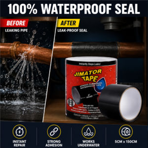 Waterproof Tape Self Adhesive Leak Repair Tape Strong Adhesion High Pressure Seal Tape Rainproof Black White Heavy Duty