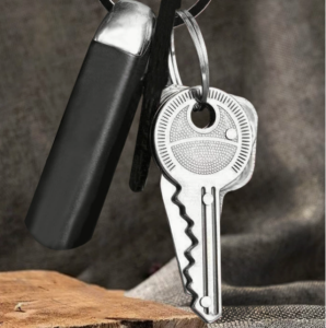 Mini Keychain Folding Knife Key Shaped Stainless Steel EDC Utility Knife Portable Box Cutter for Parcel Opening Outdoor Camping