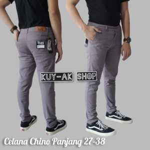 Kuy Shop Celana Chino Pria Grey Terbaru