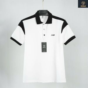 Áo polo nam cổ bẻ thêu Hidoli vải cá sấu thoáng mát thấm hút mồ hôi trẻ trung