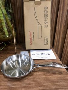 Chảo Inox 18/10 Liền Đáy Đúc Nguyên Khối Chockmen C583 CKM-ZX3L14P Size 14cm Nhỏ Xinh Dùng Được Trên Mọi Bếp