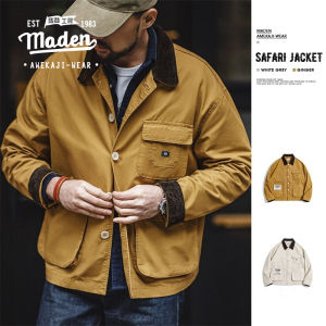 MADEN brand work style mens youth 2025 spring new American style 1950S retro Safari jacket Amikaki lapel tough man fashion jacket