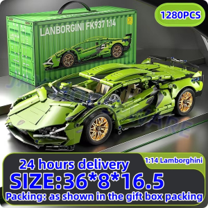 building blocks Lamborghini Building Blocks Racing Car Toys Big Size Model Gift Boys toy Christmas gifts